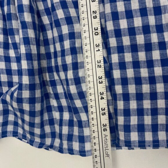 Lauren Ralph Lauren NWT Black Label Blue Gingham Tiered Check Maxi Skirt - Picture 10 of 13